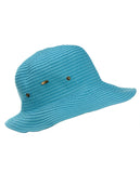 NYFASHION101 Women's Bow Accent Crushable Packable Up Brim Beach Sun Hat