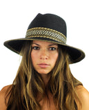 NYFASHION101 Multicolor Weaved Band and Trim Panama Fedora Hat