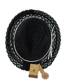 NYFASHION101 Slim Rope Band Crushable Cotton Lace Vented Fedora Hat