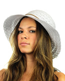 NYFASHION101 Open Knit Brown Braided Trim Vented Cotton Beach Sun Hat