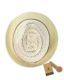 NYFASHION101 Braided Trim Spring Summer Cotton Lace Vented Fedora Hat