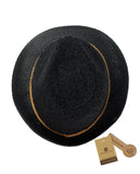NYFASHION101 Braided Trim Spring Summer Cotton Lace Vented Fedora Hat
