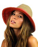 NYFASHION101 Solid Color Band Raffia Straw Weaved Panama Fedora Sun Hat
