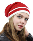 NYfashion101 Trendy Baggy Slouchy & Comfort Knitted Daily Beanie Hat w/Stripe