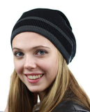 NYfashion101 Trendy Baggy Slouchy & Comfort Knitted Daily Beanie Hat w/Stripe