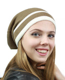 NYfashion101 Trendy Baggy Slouchy & Comfort Knitted Daily Beanie Hat w/Stripe