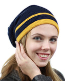 NYfashion101 Trendy Baggy Slouchy & Comfort Knitted Daily Beanie Hat w/Stripe