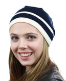 NYfashion101 Trendy Baggy Slouchy & Comfort Knitted Daily Beanie Hat w/Stripe