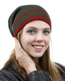 NYfashion101 Trendy Baggy Slouchy & Comfort Knitted Daily Beanie Hat w/Stripe