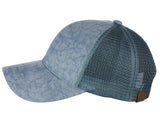 C.C Unisex Tie Dye Pattern Front Panel Adjustable Mesh Trucker Baseball Cap
