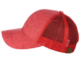 C.C Unisex Tie Dye Pattern Front Panel Adjustable Mesh Trucker Baseball Cap