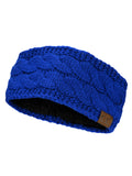 C.C Soft Stretch Winter Warm Cable Knit Fuzzy Lined Ear Warmer Headband