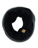 Exclusive Two Tone Winter Pullover Loop Cowl Tube Scarf
