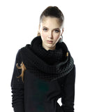 Exclusive Warm Chunky Knit Sherpa Lined Winter Infinity Scarf