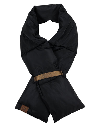 C.C Unisex Soft Slim Warm Insulating Quilted Puffer Scarf Neckwarmer