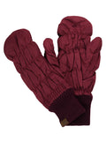 C.C Unisex Light Warm Soft Quilted Elastic Insulated Puffer Mittens