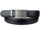 Eurosport Men's Leather Slim Cut-To-Fit Ratchet Dress Belt with Automatic Buckle, DH66