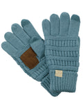 C.C. Kids' Children's Cable Knit Warm Anti-Slip Touchscreen Texting Gloves