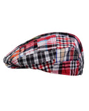 NYFASHION101 Men's Cotton Plaid Patchwork Buttoned Duck Bill Newsboy Ivy Cap