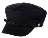 Unisex Rope Braid Trim Fiddler Sailor Greek Fisherman Hat