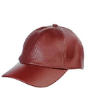 NYFASHION101 Soft PU Leather Perforated Precurved Baseball Cap