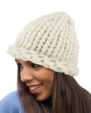 Solid Color Handmade Big Chunky Loop Helsinski Hat Beanie
