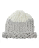 NYfashion101 Two Tone Handmade Big Chunky Loop Helsinski Hat Beanie