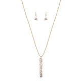 Women's Stone Collection Pendant Faux Suede Necklace and Earrings Set