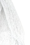 NYFASHION101 Fashionable Sparkly Glitter Thread Lightweight Tassel Scarf, White
