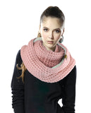 Exclusive Warm Chunky Knit Sherpa Lined Winter Infinity Scarf