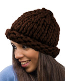 Solid Color Handmade Big Chunky Loop Helsinski Hat Beanie