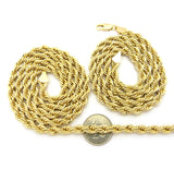 Unisex Hip Hop/Rap Style 7mm 24" & 30" Rope Chain Necklace Set in Gold-Tone