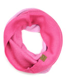 Exclusive Two Tone Winter Pullover Loop Cowl Tube Scarf
