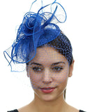 NYFASHION101 Cocktail Formal Party Face Veil Floral Mesh Fascinator Headband