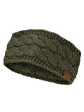C.C Soft Stretch Winter Warm Cable Knit Fuzzy Lined Ear Warmer Headband