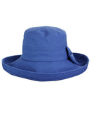 NYFASHION101 Women's Summer Packable Bow Accent Foldable Brim Beach Sun Hat