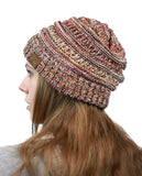 NYfashion101 Exclusive Unisex Two Tone Warm Cable Knit Thick Slouch Beanie Cap