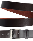 Eurosport Men's Bonded Leather Cut-To-Fit Classic Belt with Metal Square Buckle, FDL018