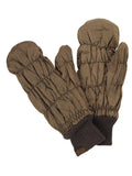 C.C Unisex Light Warm Soft Quilted Elastic Insulated Puffer Mittens