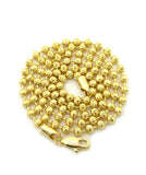 Hip-Hop Rapper Style 4mm Moon Cut Ball Chain Necklace