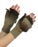 NYfashion101 Exclusive Unisex Two Tone Convertible Flip Glove Mittens