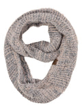 C.C Soft Furry Two Tone Knit Cowl Snood Loop Pullover Infinity Scarf