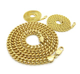 Hip-Hop Style Gold-Tone 24" Box, 24" Rope, & 30" Cuban Necklace Set
