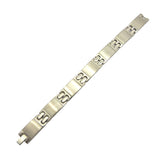 Men's Stainless Steel Link Bracelet w/ Foldover Clasp