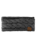 C.C Soft Stretch Winter Warm Cable Knit Fuzzy Lined Ear Warmer Headband
