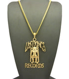 Smooth Polished Last Kings Records Label Pendant w/ 24" Chain Necklaces