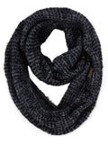 C.C Soft Furry Two Tone Knit Cowl Snood Loop Pullover Infinity Scarf