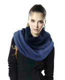 Exclusive Two Tone Winter Pullover Loop Cowl Tube Scarf