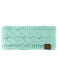 C.C Soft Stretch Winter Warm Cable Knit Fuzzy Lined Ear Warmer Headband
