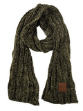 C.C Women's Ultra Soft Chenille Ribbed Thick Warm Knit Shawl Wrap Scarf
